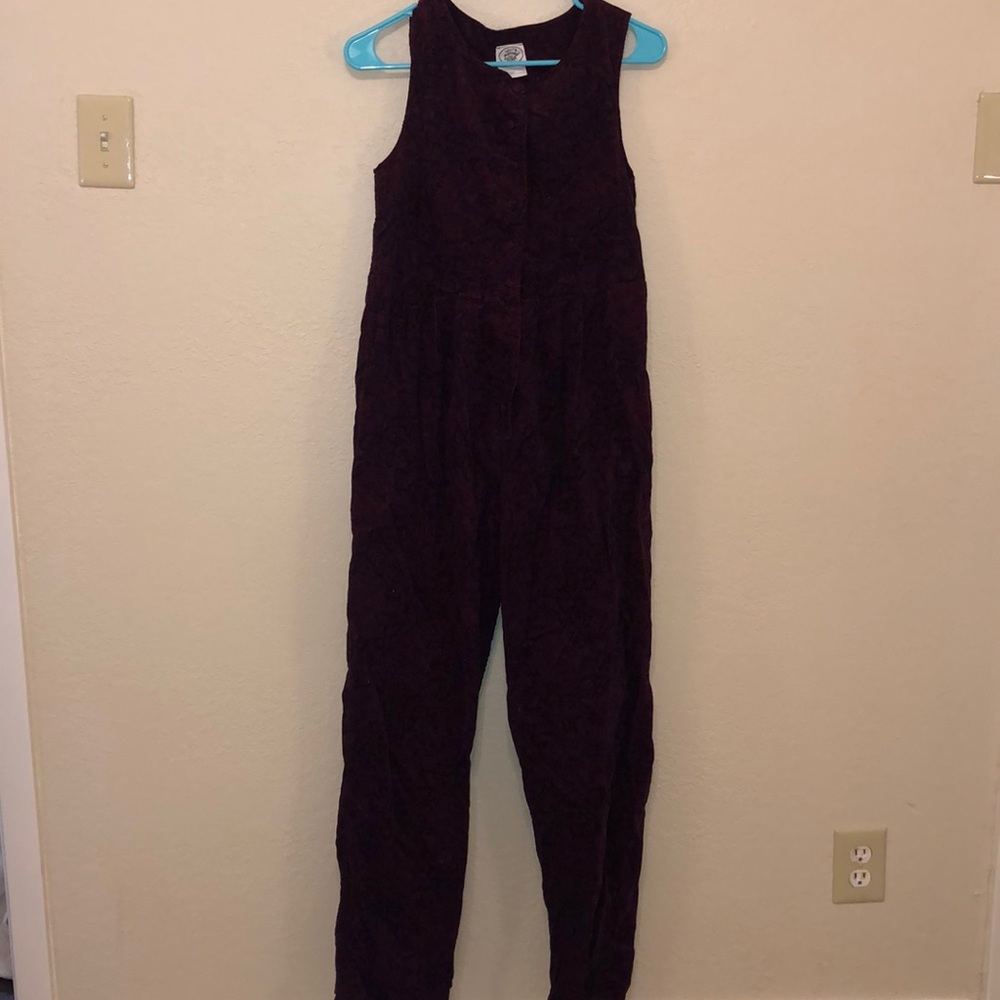 Vintage Laura Ashley purple corduroy overalls